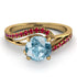 Twist Shank Aquamarine Engagement Ring - Maria No. 410 image 2