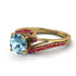 Twist Shank Aquamarine Engagement Ring - Maria No. 410
