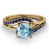 Twist Shank Aquamarine Engagement Ring - Maria No. 413 image 2