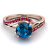 Twist Shank Blue Topaz Engagement Ring - Maria No. 511 image 2