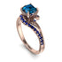 Twist Shank Blue Topaz Engagement Ring - Maria No. 514 image 1