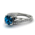 Twist Shank Blue Topaz Engagement Ring - Maria No. 503 image 3