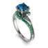Twist Shank Blue Topaz Engagement Ring - Maria No. 506 image 1