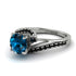 Twist Shank Blue Topaz Engagement Ring - Maria No. 509 image 3