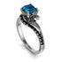 Twist Shank Blue Topaz Engagement Ring - Maria No. 509