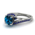 Twist Shank Blue Topaz Engagement Ring - Maria No. 515 image 3