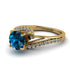 Twist Shank Blue Topaz Engagement Ring - Maria No. 501