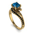 Twist Shank Blue Topaz Engagement Ring - Maria No. 507