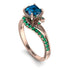 Twist Shank Blue Topaz Engagement Ring - Maria No. 505 image 1