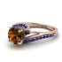 Twist Shank Brown Diamond Engagement Ring - Maria No. 1114 image 3