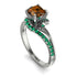 Twist Shank Brown Diamond Engagement Ring - Maria No. 1105 image 1