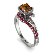 Twist Shank Brown Diamond Engagement Ring - Maria No. 1112 image 1