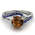 Twist Shank Brown Diamond Engagement Ring - Maria No. 1115