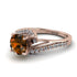 Twist Shank Brown Diamond Engagement Ring - Maria No. 1102 image 3
