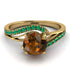 Twist Shank Brown Diamond Engagement Ring - Maria No. 1104 image 2