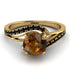 Twist Shank Brown Diamond Engagement Ring - Maria No. 1107