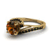 Twist Shank Brown Diamond Engagement Ring - Maria No. 1107 image 3