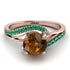 Twist Shank Brown Diamond Engagement Ring - Maria No. 1106