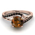 Twist Shank Brown Diamond Engagement Ring - Maria No. 1108