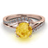 Twist Shank Citrine Engagement Ring - Maria No. 602