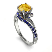 Twist Shank Citrine Engagement Ring - Maria No. 615 image 1