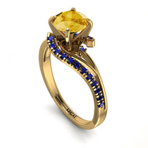 Twist Shank Citrine Engagement Ring - Maria No. 613 image 1