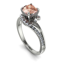 Twist Shank Morganite Engagement Ring - Maria No. 903 image 1