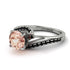 Twist Shank Morganite Engagement Ring - Maria No. 909 image 3