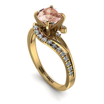 Twist Shank Morganite Engagement Ring - Maria No. 901 image 1