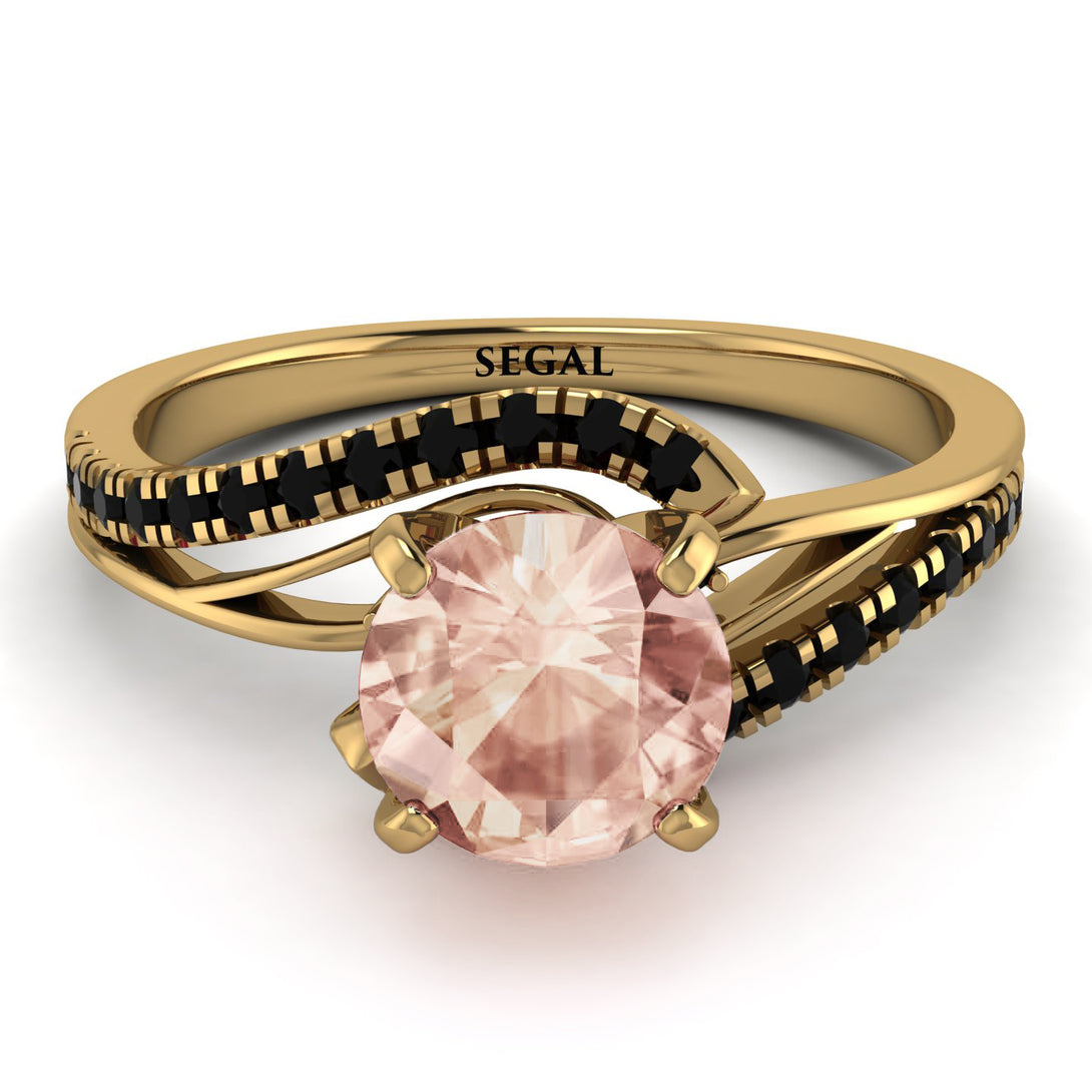 Twist Shank Morganite Engagement Ring - Maria No. 907