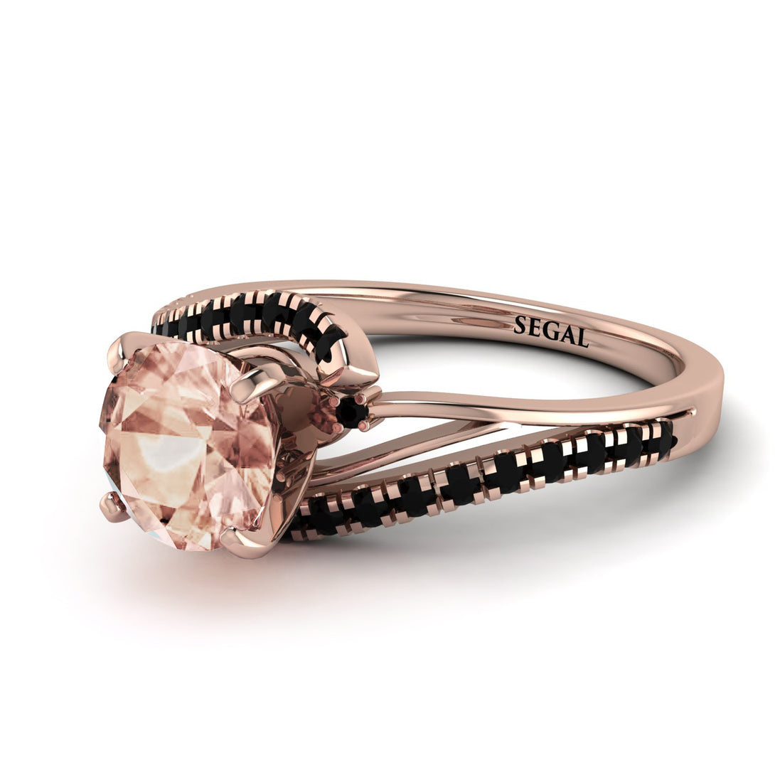 Twist Shank Morganite Engagement Ring - Maria No. 908