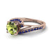 Twist Shank Peridot Engagement Ring - Maria No. 714