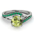 Twist Shank Peridot Engagement Ring - Maria No. 706 image 2