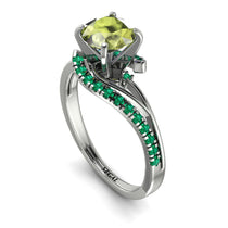 Twist Shank Peridot Engagement Ring - Maria No. 706 image 1