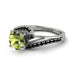 Twist Shank Peridot Engagement Ring - Maria No. 709