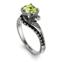 Twist Shank Peridot Engagement Ring - Maria No. 709 image 1
