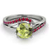 Twist Shank Peridot Engagement Ring - Maria No. 712