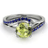 Twist Shank Peridot Engagement Ring - Maria No. 715 image 2