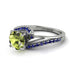 Twist Shank Peridot Engagement Ring - Maria No. 715