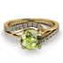 Twist Shank Peridot Engagement Ring - Maria No. 701