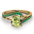 Twist Shank Peridot Engagement Ring - Maria No. 704