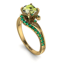 Twist Shank Peridot Engagement Ring - Maria No. 704 image 1
