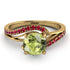 Twist Shank Peridot Engagement Ring - Maria No. 710