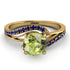 Twist Shank Peridot Engagement Ring - Maria No. 713