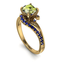 Twist Shank Peridot Engagement Ring - Maria No. 713 image 1