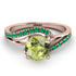 Twist Shank Peridot Engagement Ring - Maria No. 705 image 2