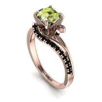 Twist Shank Peridot Engagement Ring - Maria No. 708 image 1