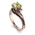 Twist Shank Peridot Engagement Ring - Maria No. 708 image 1