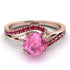 Twist Shank Pink Moissanite Engagement Ring - Maria No. 811