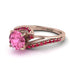 Twist Shank Pink Moissanite Engagement Ring - Maria No. 811